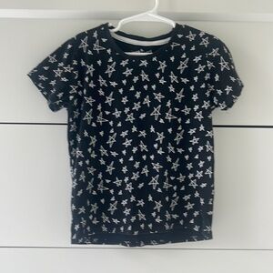 June & January star t-shirt. Black & White stars. Size 5/6
